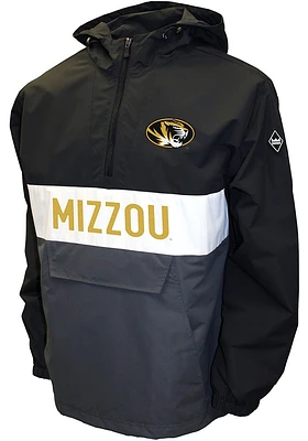 Missouri Tigers Mens Black Alpha Anorak Pullover Jackets