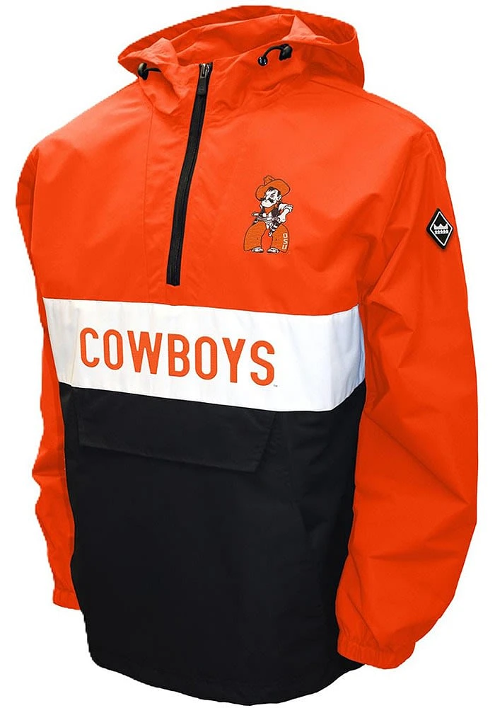 Oklahoma State Cowboys Mens Orange Alpha Anorak Design Pullover Jackets