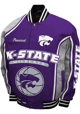 Mens K-State Wildcats Thrill Cotton Twill Heavyweight Jacket - Purple