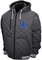 Kentucky Wildcats Mens Charcoal Dimond Quilted Medium Weight Jacket