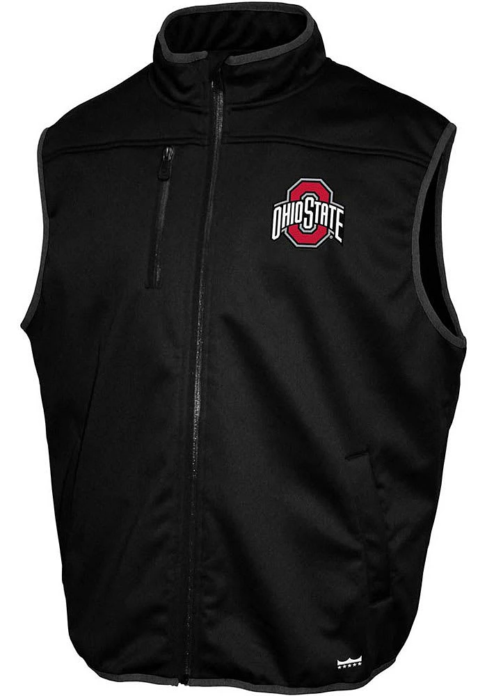 Ohio State Buckeyes Mens Black FC Softshell Sleeveless Jacket