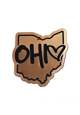 Ohio State Shape Metallic Stickers