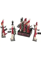 Ohio State Buckeyes Wooden Snowman Decor