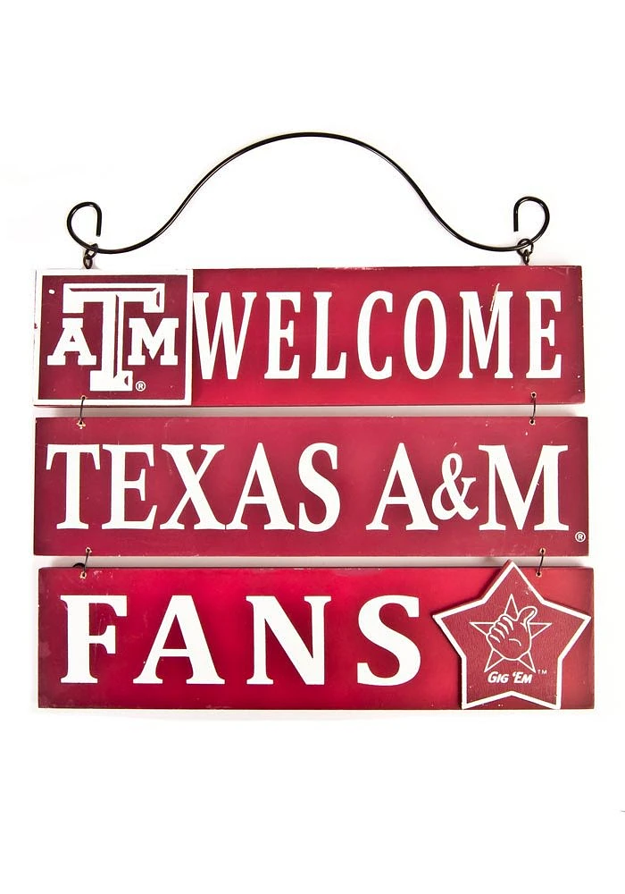 Texas A&M Aggies Welcome Sign - Maroon