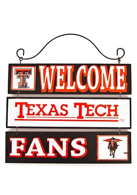 Texas Tech Red Raiders Welcome Sign - Black