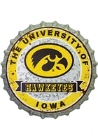 Iowa Hawkeyes Distressed Bottle Cap Sign
