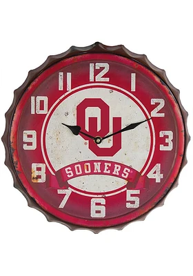 Oklahoma Sooners Bottle Cap Wall Clock