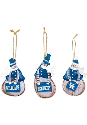 Kentucky Wildcats Metal Snowman Ornament