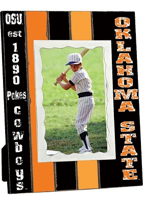 Oklahoma State Cowboys Stripped Picture Frame - Orange