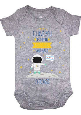 Chicago Baby Grey To the Moon and Back Short Sleeve One Piece