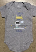 Chicago Baby Grey To the Moon and Back Short Sleeve One Piece