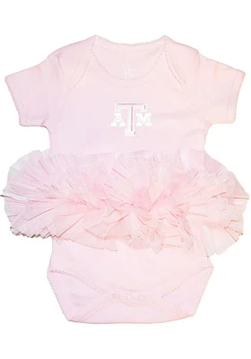Texas A&M Aggies Baby Pink Tutu Short Sleeve One Piece