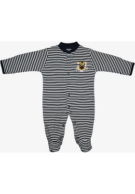 Missouri Tigers Baby Black Striped Footed Loungewear One Piece Pajamas