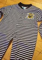 Missouri Tigers Baby Black Striped Footed Loungewear One Piece Pajamas
