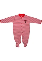 Texas Tech Red Raiders Baby Striped Footed Loungewear One Piece Pajamas