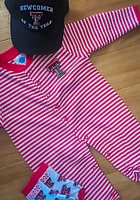 Texas Tech Red Raiders Baby Striped Footed Loungewear One Piece Pajamas