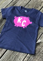 Kansas City Toddler Navy Blue KC Pig Short Sleeve T-Shirt