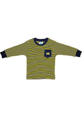 Michigan Wolverines Baby Blue Pocket Long Sleeve T-Shirt