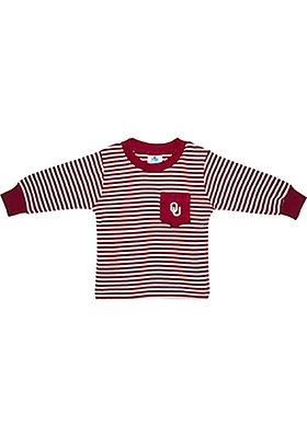 Oklahoma Sooners Baby Crimson Pocket Long Sleeve T-Shirt