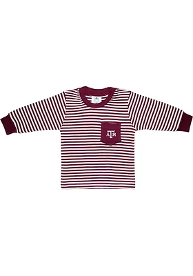 Texas A&M Aggies Toddler Maroon Striped Pocket Long Sleeve T-Shirt