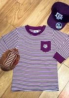 Texas A&M Aggies Toddler Maroon Striped Pocket Long Sleeve T-Shirt