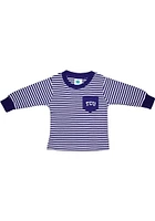 TCU Horned Frogs Toddler Purple Striped Pocket Long Sleeve T-Shirt