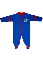 Kansas Jayhawks Baby Blue Sports Shoe Loungewear One Piece Pajamas