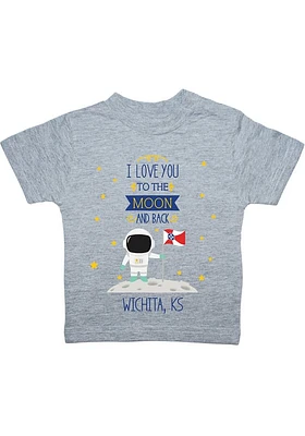 Wichita Toddler Grey To the Moon and Back Short Sleeve T-Shirt