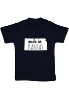 Kansas Toddler Navy Blue Made Short Sleeve T-Shirt