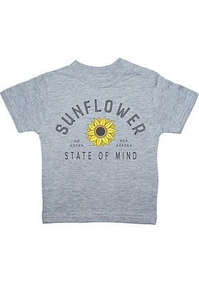 Kansas Toddler Grey State of Mind Short Sleeve T-Shirt