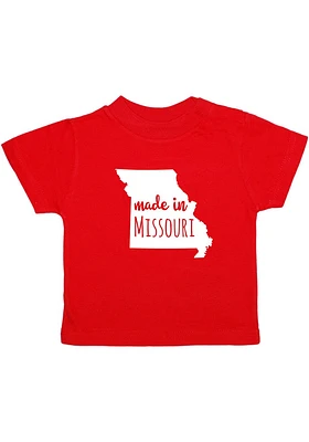 Missouri Toddler Red Made Short Sleeve T-Shirt