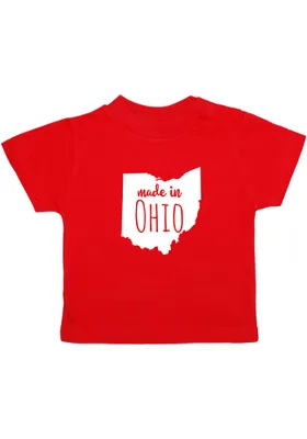 Ohio Toddler Red Made Short Sleeve T Shirt