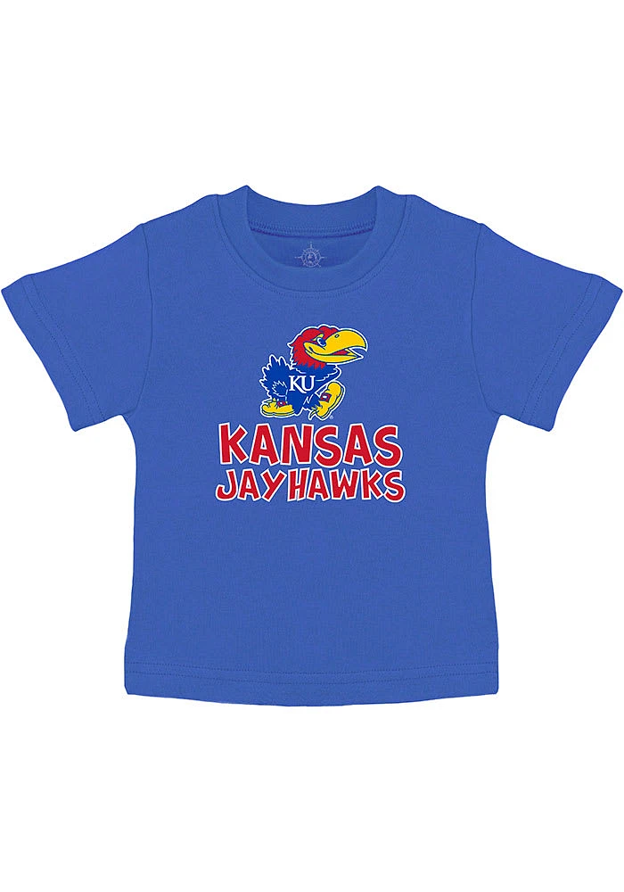 Kansas Jayhawks Infant Playful Short Sleeve T-Shirt Blue