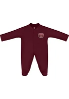 Missouri State Bears Baby Maroon Striped Footed Loungewear One Piece Pajamas