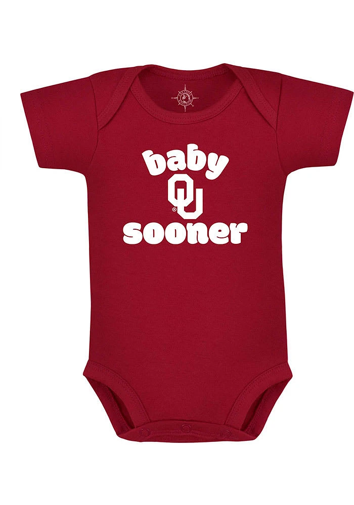 Oklahoma Sooners Baby Crimson Sooner Short Sleeve One Piece