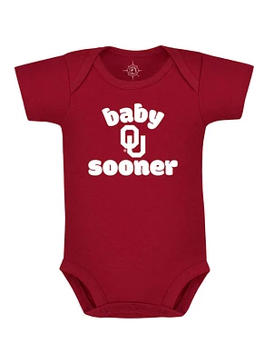 Oklahoma Sooners Baby Crimson Sooner Short Sleeve One Piece