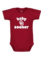 Oklahoma Sooners Baby Crimson Sooner Short Sleeve One Piece
