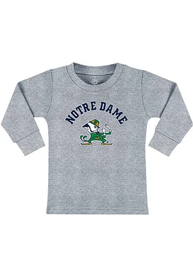 Notre Dame Fighting Irish Toddler Grey Arch Mascot Long Sleeve T-Shirt