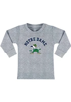 Notre Dame Fighting Irish Toddler Grey Arch Mascot Long Sleeve T-Shirt