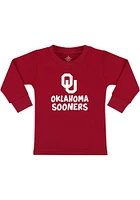 Oklahoma Sooners Toddler Crimson Playful Long Sleeve T-Shirt