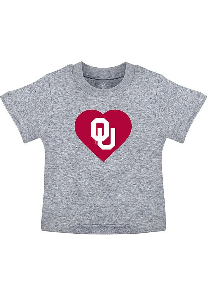 Oklahoma Sooners Toddler Girls Heart Short Sleeve T-Shirt