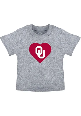 Oklahoma Sooners Toddler Girls Heart Short Sleeve T-Shirt