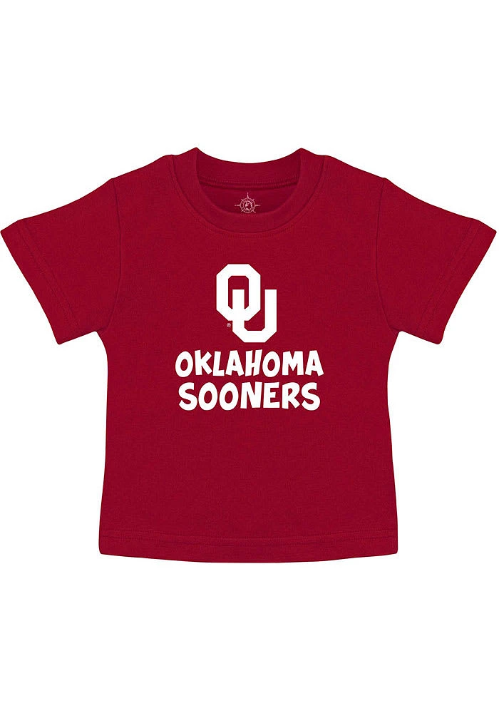 Oklahoma Sooners Toddler Cardinal Playful Short Sleeve T-Shirt