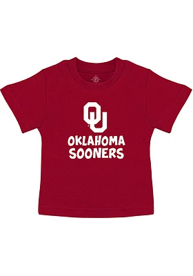 Oklahoma Sooners Toddler Cardinal Playful Short Sleeve T-Shirt
