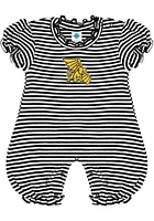 Missouri Western Griffons Baby Black Striped Puff Sleeve Short One Piece