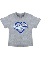 Kentucky Wildcats Toddler Grey Airbrush Heart Short Sleeve T-Shirt