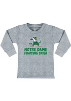 Notre Dame Fighting Irish Toddler Grey Playful Long Sleeve T-Shirt