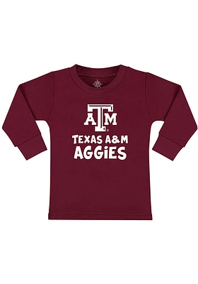Texas A&M Aggies Toddler Maroon Playful Long Sleeve T-Shirt