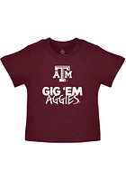 Texas A&M Aggies Toddler Maroon Gig Em Short Sleeve T-Shirt