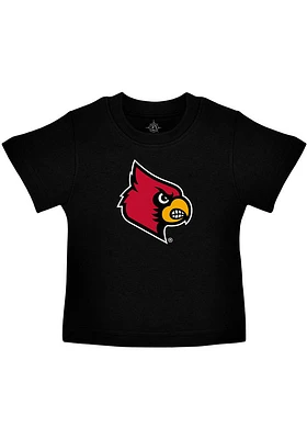Louisville Cardinals Infant Primary Logo Short Sleeve T-Shirt Black